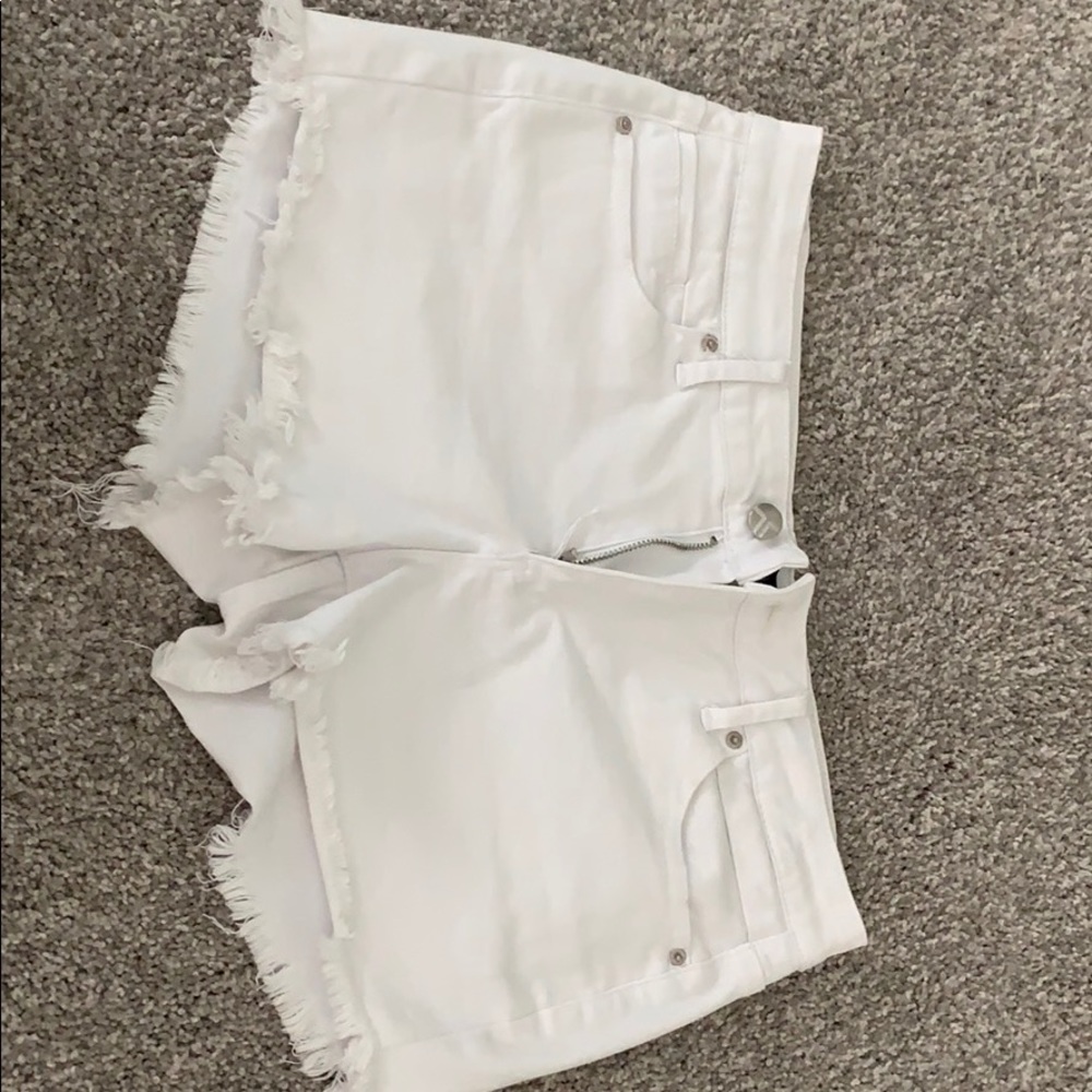 White denim shorts